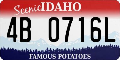 ID license plate 4B0716L
