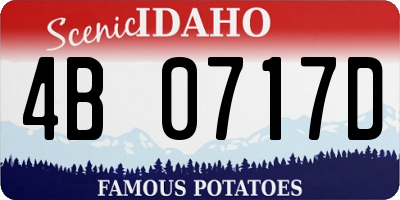 ID license plate 4B0717D