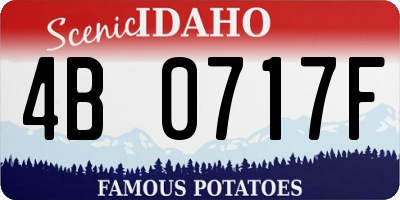ID license plate 4B0717F