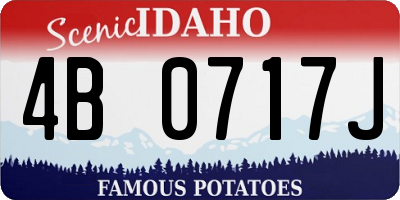 ID license plate 4B0717J