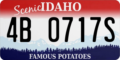 ID license plate 4B0717S