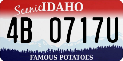 ID license plate 4B0717U