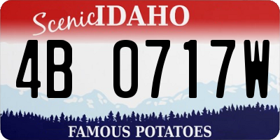 ID license plate 4B0717W