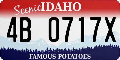 ID license plate 4B0717X