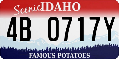 ID license plate 4B0717Y