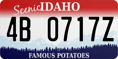 ID license plate 4B0717Z
