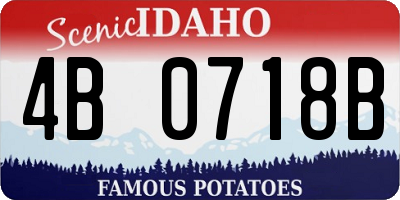 ID license plate 4B0718B