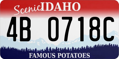 ID license plate 4B0718C
