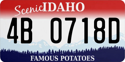 ID license plate 4B0718D