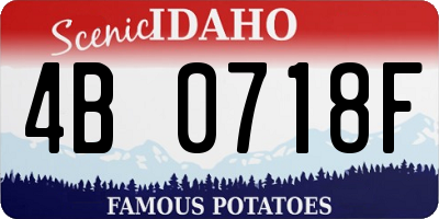 ID license plate 4B0718F