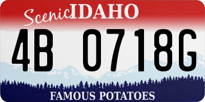 ID license plate 4B0718G