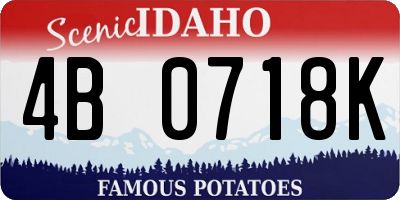 ID license plate 4B0718K