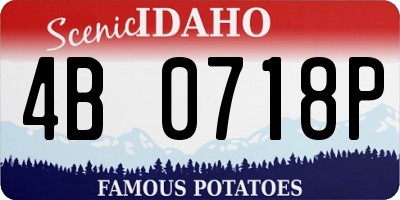 ID license plate 4B0718P