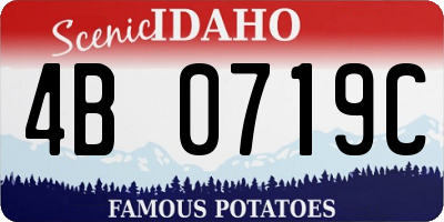 ID license plate 4B0719C