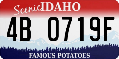 ID license plate 4B0719F