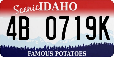 ID license plate 4B0719K