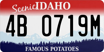 ID license plate 4B0719M