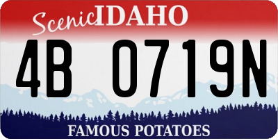ID license plate 4B0719N
