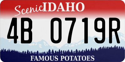 ID license plate 4B0719R