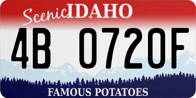 ID license plate 4B0720F