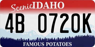ID license plate 4B0720K
