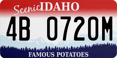 ID license plate 4B0720M