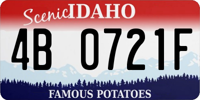 ID license plate 4B0721F