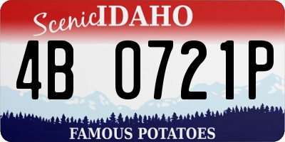 ID license plate 4B0721P