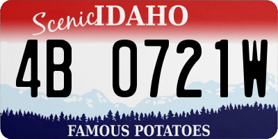 ID license plate 4B0721W