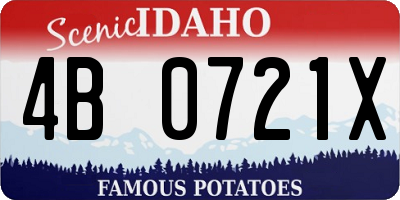 ID license plate 4B0721X