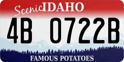 ID license plate 4B0722B