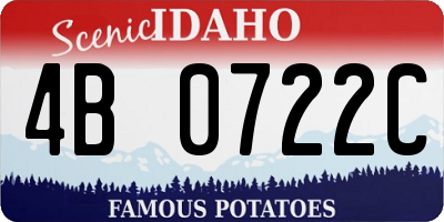 ID license plate 4B0722C