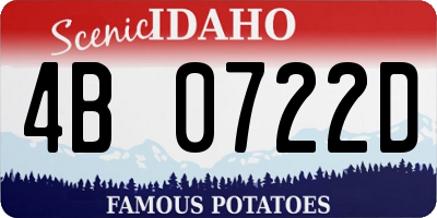 ID license plate 4B0722D
