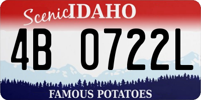 ID license plate 4B0722L