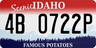 ID license plate 4B0722P