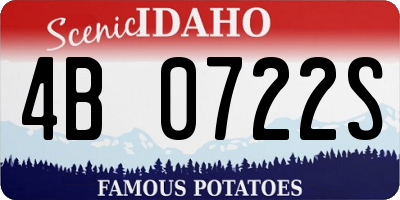 ID license plate 4B0722S