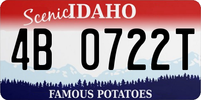 ID license plate 4B0722T