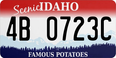 ID license plate 4B0723C