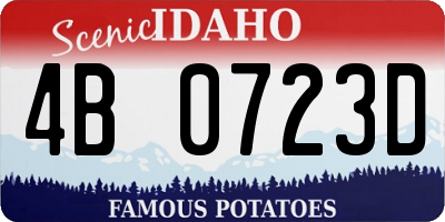 ID license plate 4B0723D