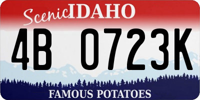 ID license plate 4B0723K