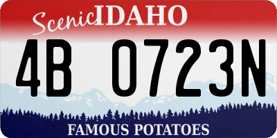 ID license plate 4B0723N