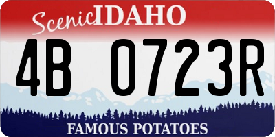 ID license plate 4B0723R