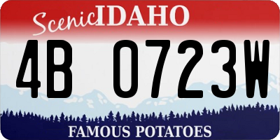 ID license plate 4B0723W