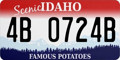 ID license plate 4B0724B
