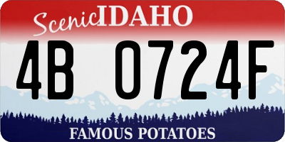 ID license plate 4B0724F