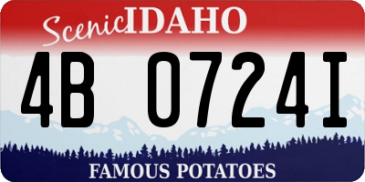 ID license plate 4B0724I