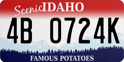 ID license plate 4B0724K
