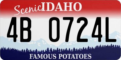 ID license plate 4B0724L