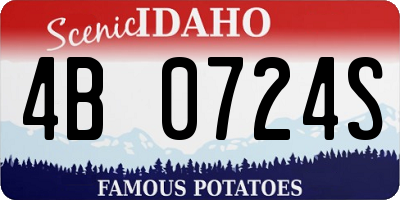ID license plate 4B0724S