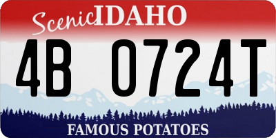 ID license plate 4B0724T
